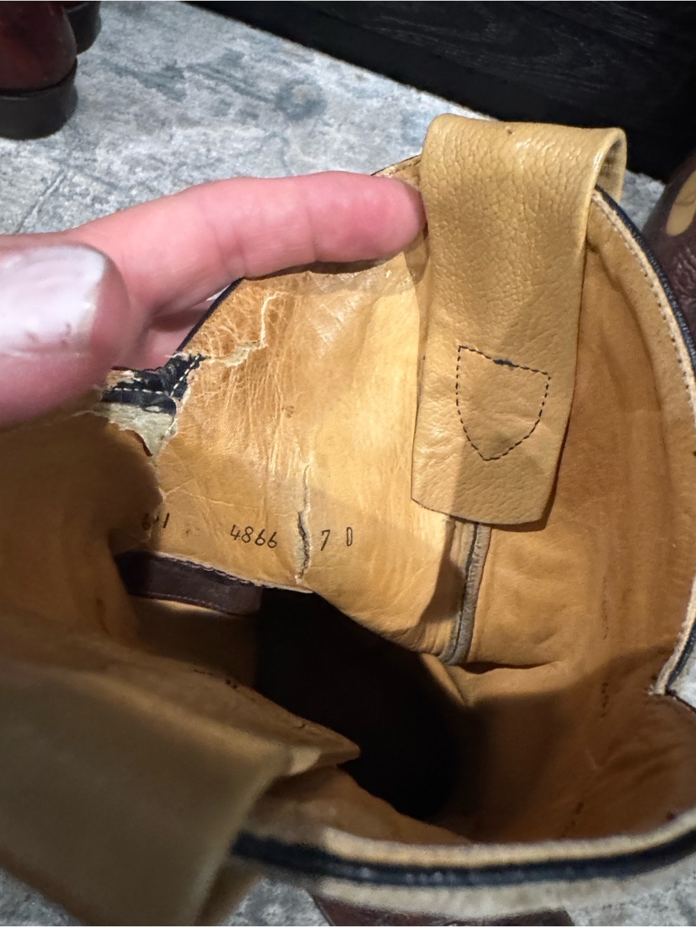 Classic Two-Tone Women’s Western Heeled Boots - Tan & Brown - Picture 5 of 12